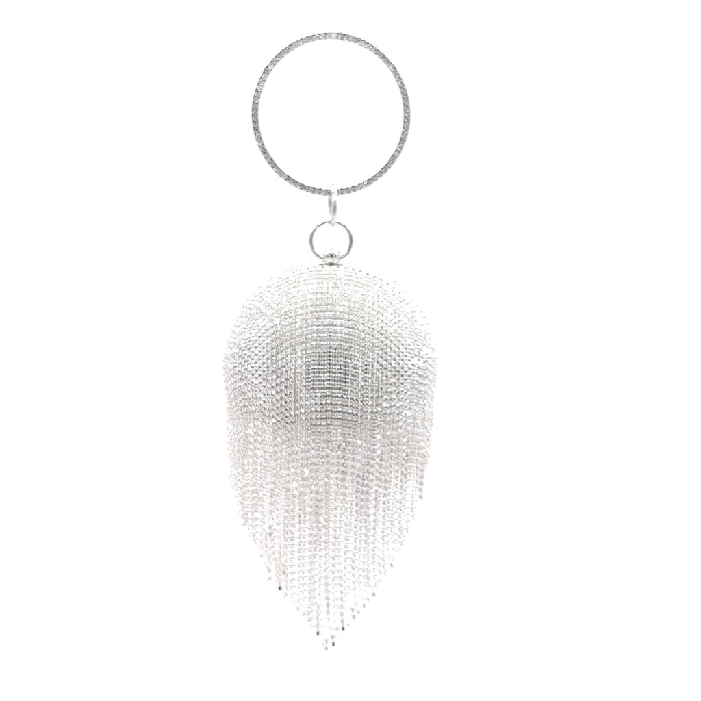 Women’s Rhinestone Fringe Disco Ball Evening Clutch Bags image 5
