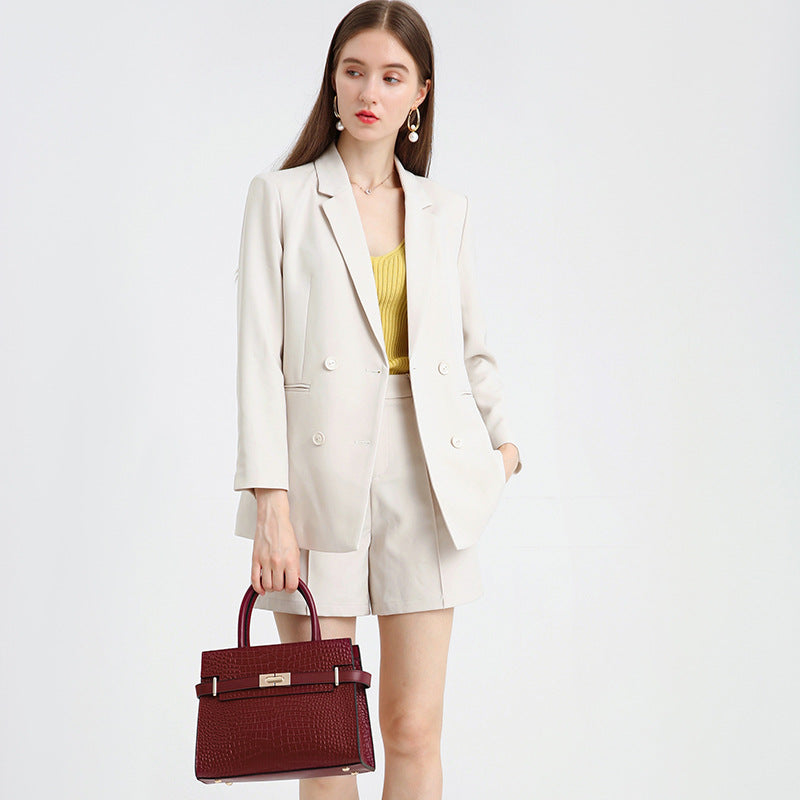 Women’s Genuine Leather Croc Print Satchel Bags image 8