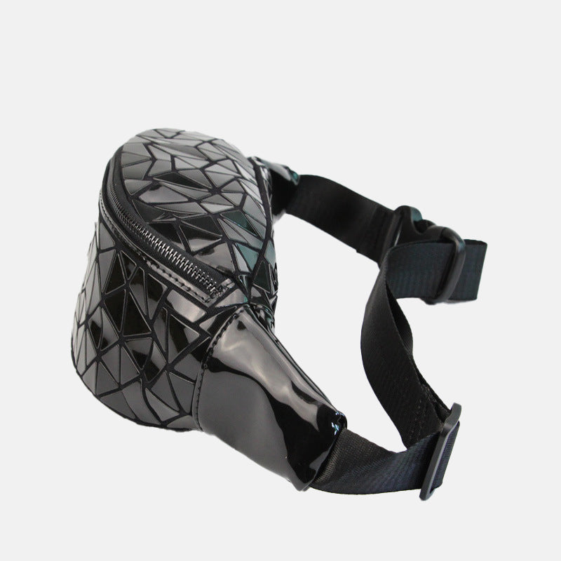 Women’s Metallic Geometric Zipper Fanny Packs image 3