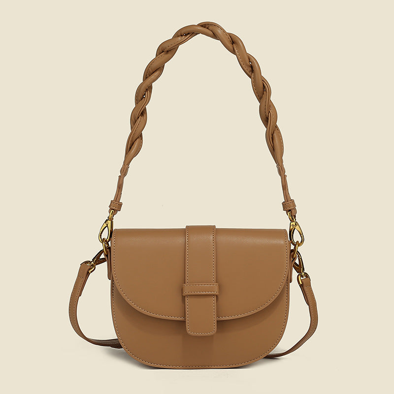 Women’s Shoulder Saddle Bags with Two Straps in Vegan Leather image 6