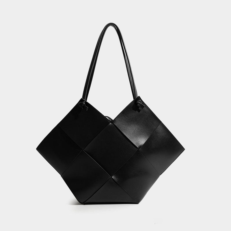 Women’s Woven Tote Bags in Vegan Leather image 3