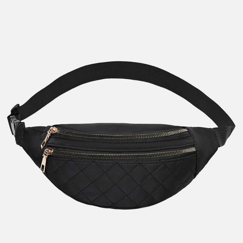 Women’s Quilted Double Zipper Waist Fanny Packs image