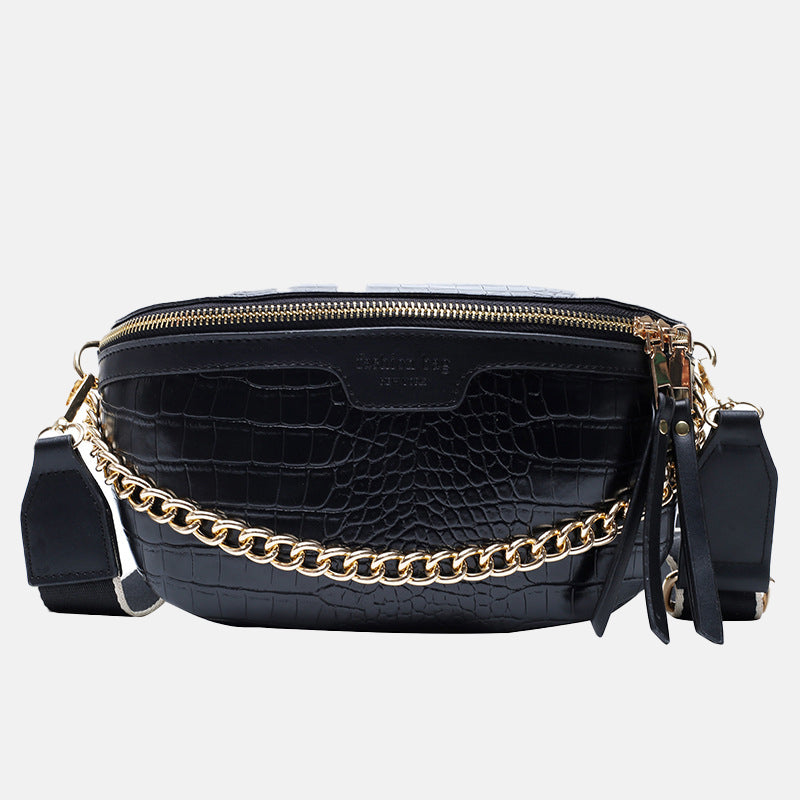 Women’s Croc Print Chains Cross Body Fanny Packs image