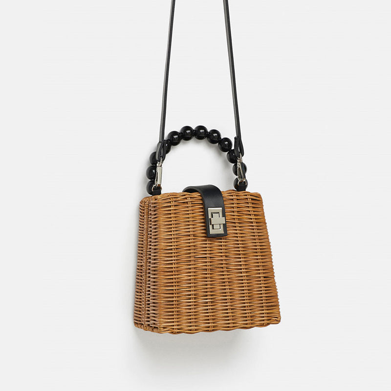Women’s Mini Woven Handbags with Shoulder Strap image 2