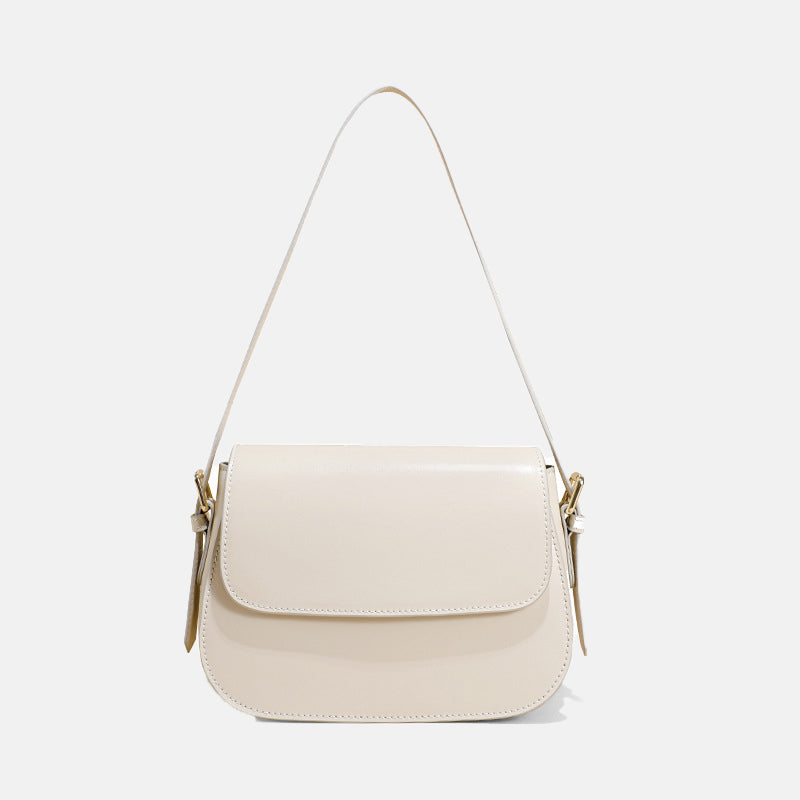 Women’s Minimal Genuine Leather Flap Shoulder Messenger Bags image