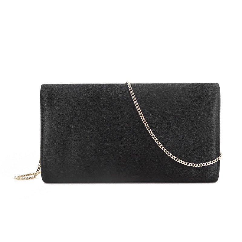 Women’s Rhinestone Evening Long Clutch Bags with Chains Black image 3