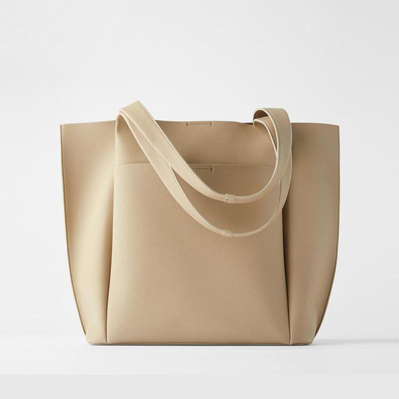 Women’s Minimalism Large Tote Bags in Vegan Leather image 5