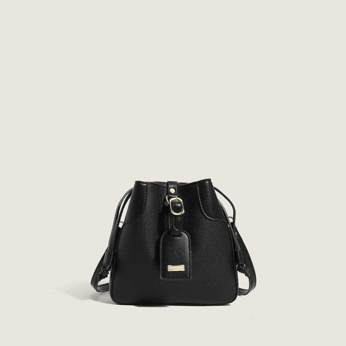Women’s Minimal Vegan Bucket Bags with Shoulder Strap image 5