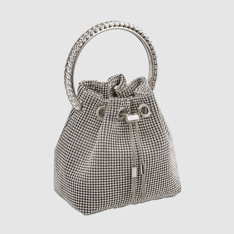 Women’s Small Rhinestone Clutch Bucket Bags image 2