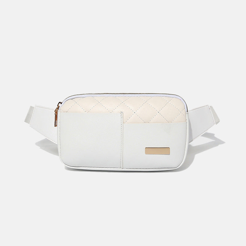 Women’s Stitching Quilted Waist Packs Sling Bags image