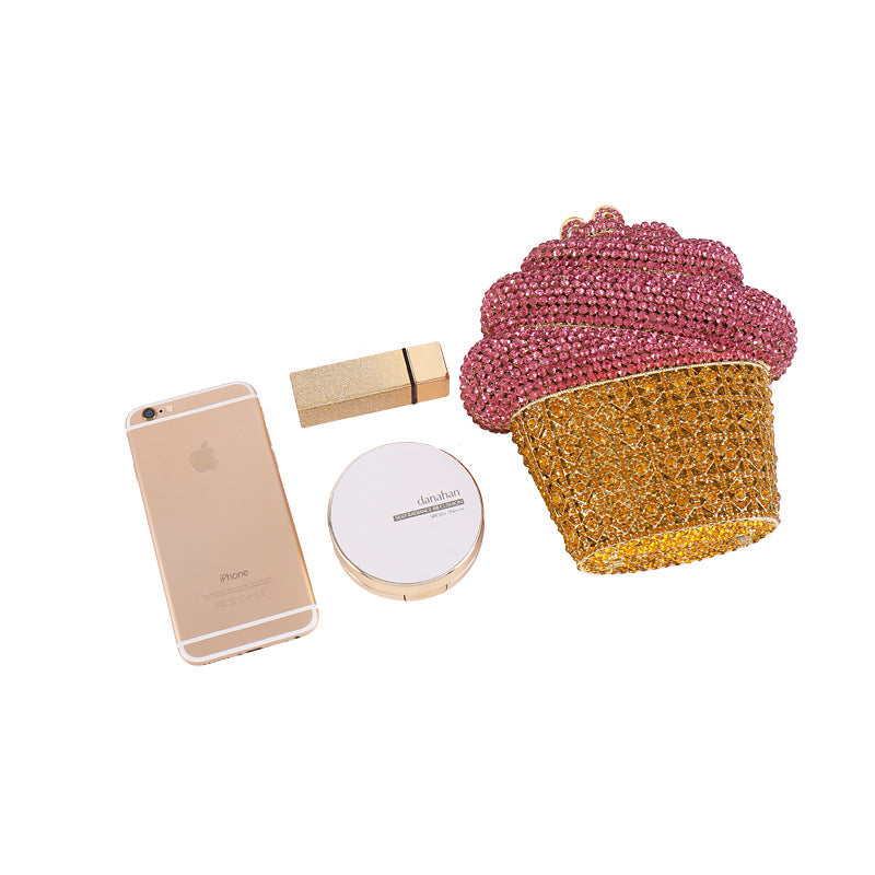 Women’s Rhinestones Cup of Ice Cream Evening Clutch image 5