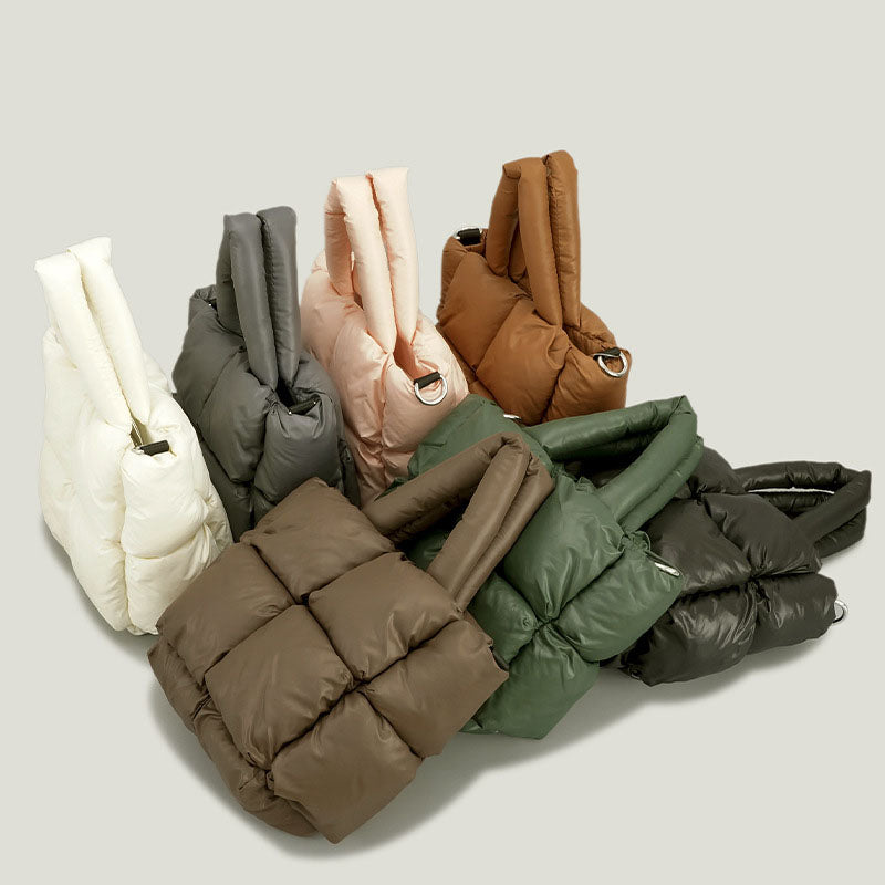 Women’s Square Padded Puffer Tote Bags image 5