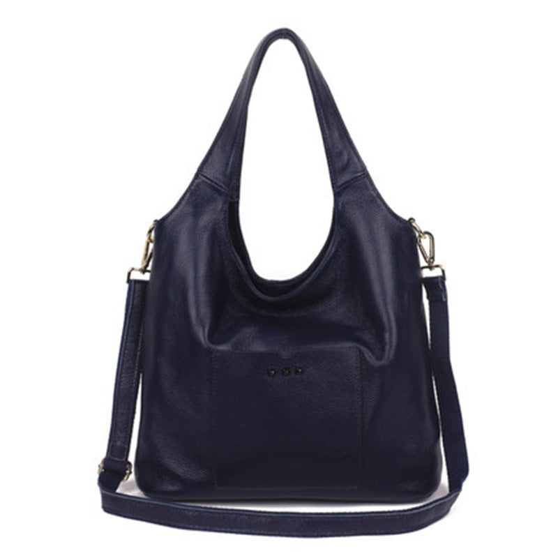 Women’s Soft Genuine Leather Studs Hobo Bags image 3