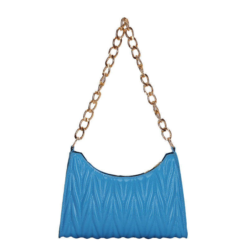 Women’s Quilted Chains Baguette Bags in Vegan Leather image