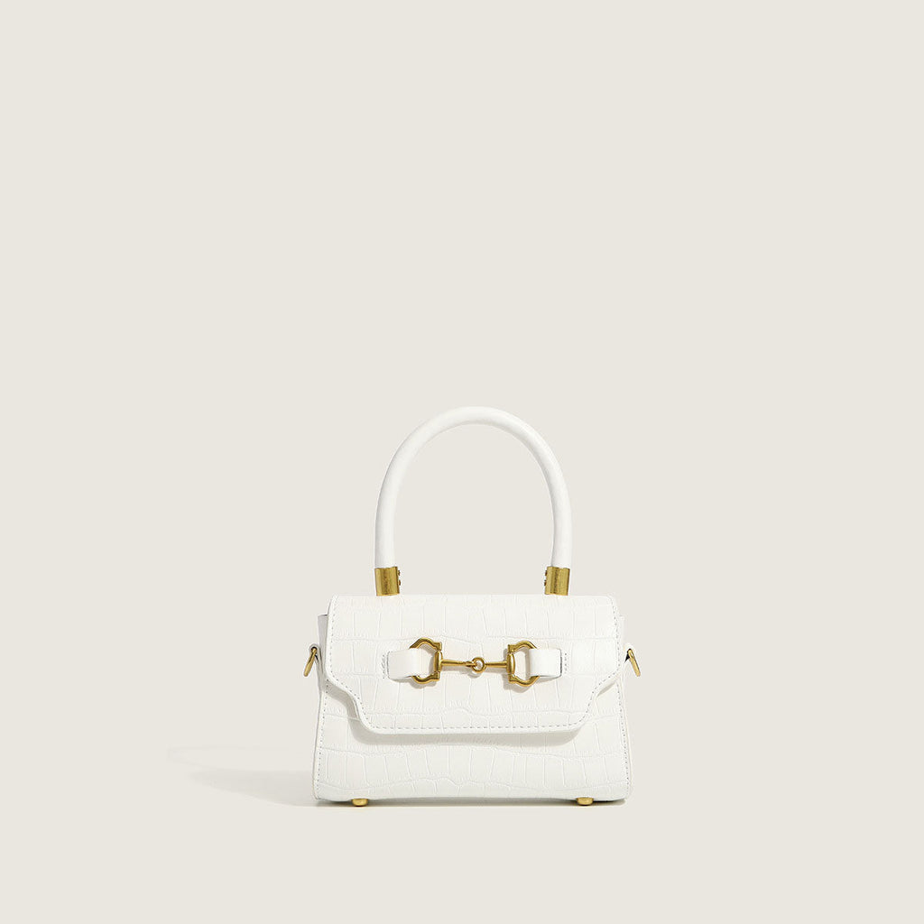 Women’s Small Croc Print Buckle Handbags in Vegan Leather image