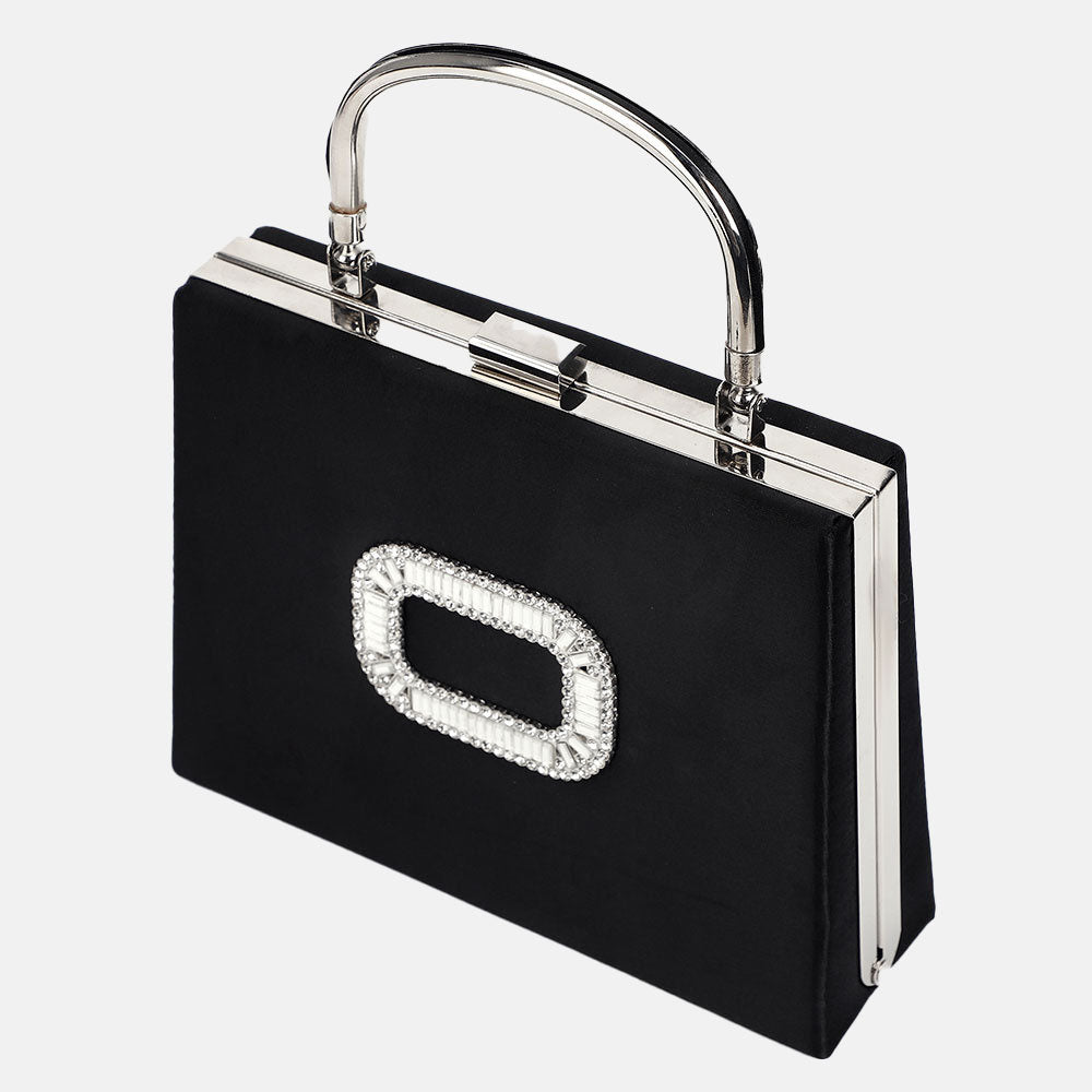 Women’s Circle Of Rhinestones Square Evening Bags image 4