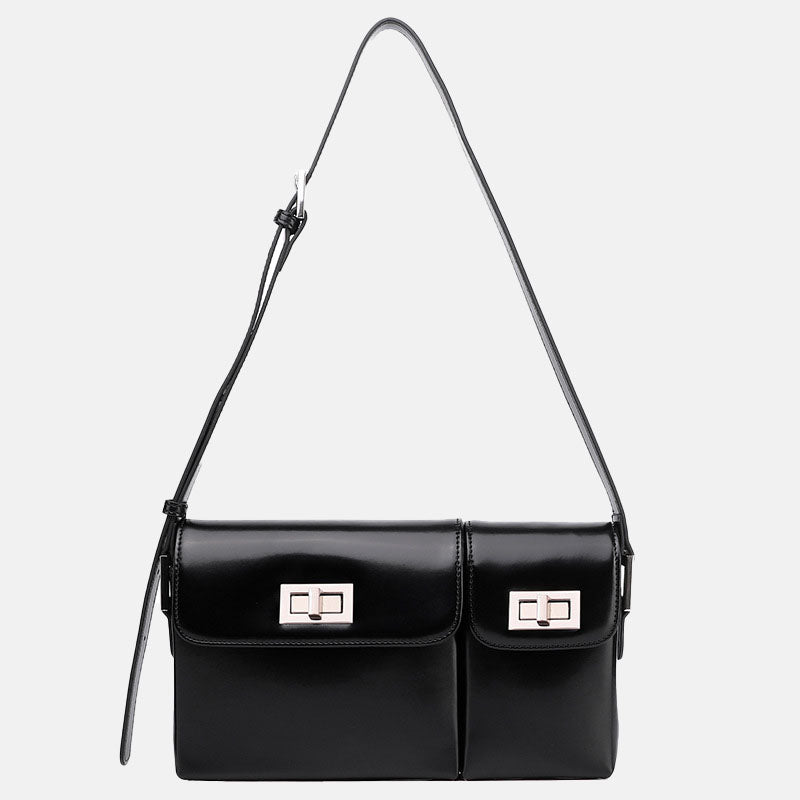 Women’s Two Flap Baguette Bags in Genuine Leather image 4