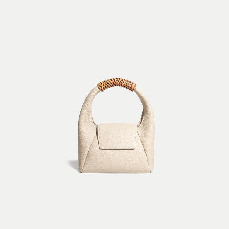Women’s Leather Minimalism Woven Top Handle Handbags image 3