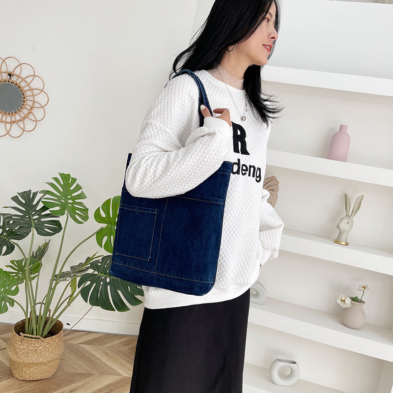 Women’s Jeans Soft Denim Tote Bags image 7