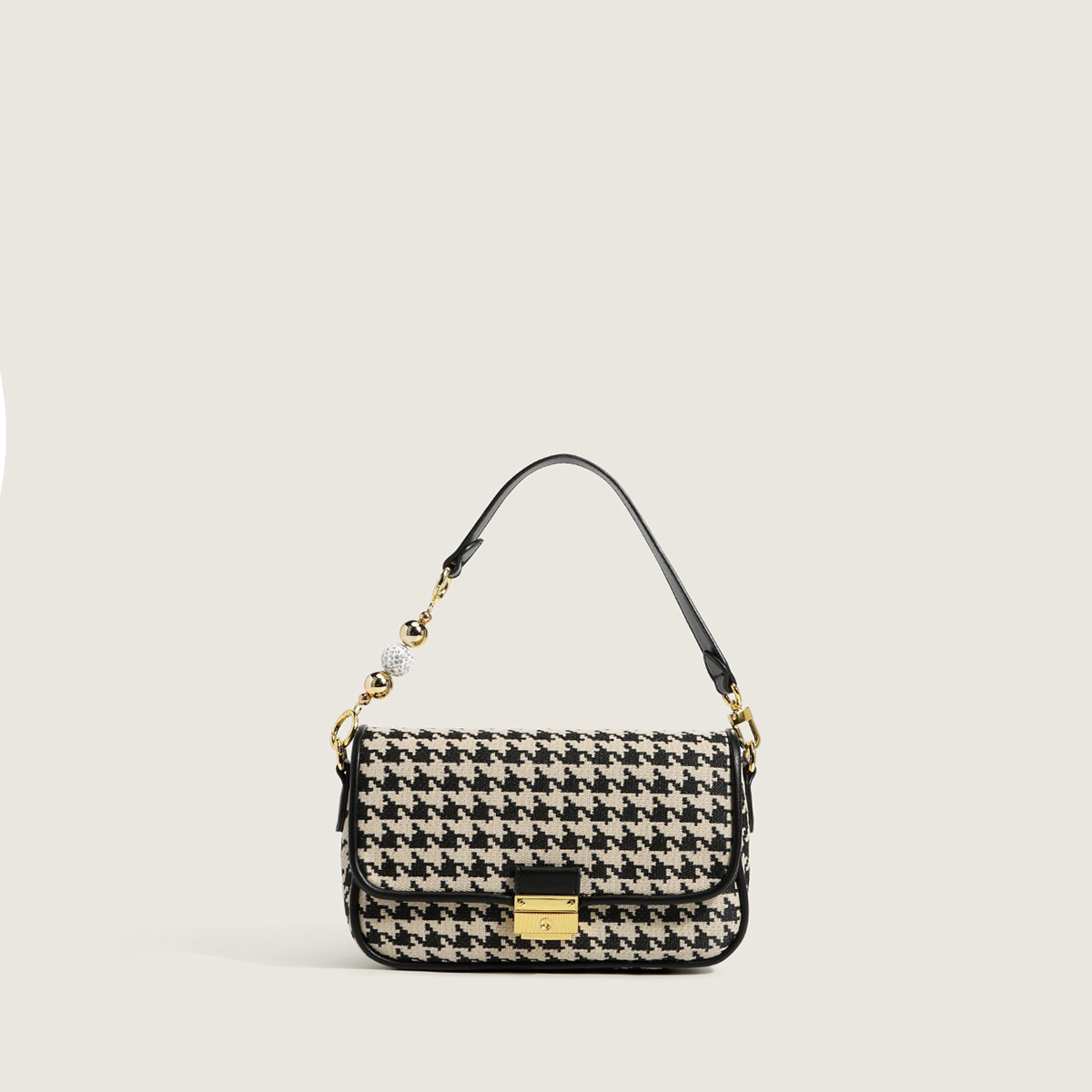 Women’s Textured Flap Vegan Baguette Bags image 2