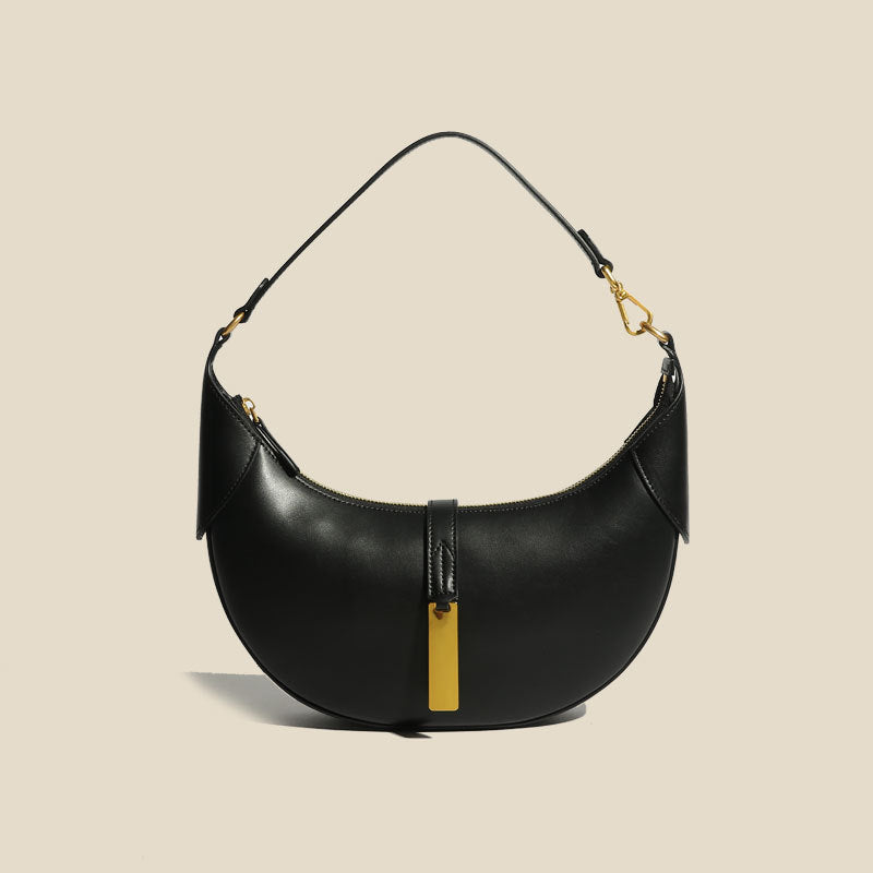 Women’s Saddle Half Moon Shoulder Bags in Genuine Leather image 6