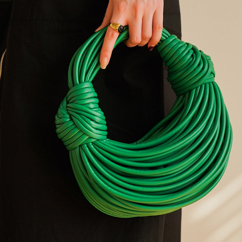 Women’s Genuine Leather Noodles Clutch Bags image 3