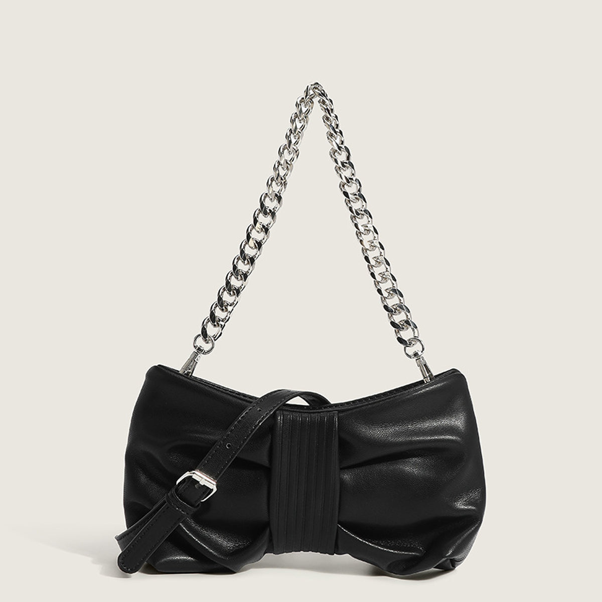 Women’s Chains Large Bowknot Baguette Bags image 5