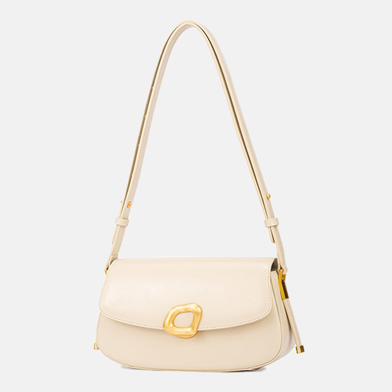 Women’s SHELL Minimal Genuine Leather Baguette Bags image 2