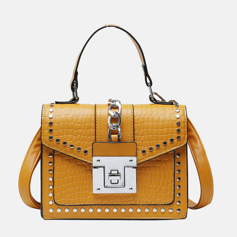 Women’s Studs Croc Embossed Messenger Bags image 2