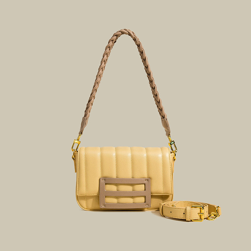 Women’s Quilted Woven Strap Shoulder Bags image 7