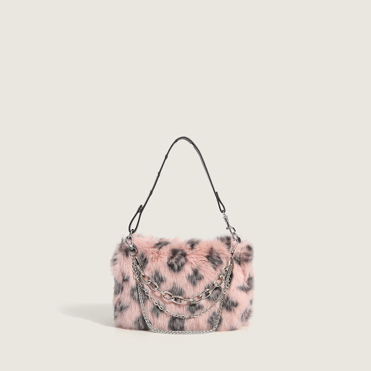 Women’s Furry Printed Handbags image 5