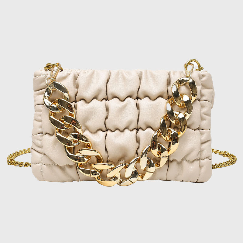 Women’s Quilted Slouchy Chains Crossbody Bags image 4