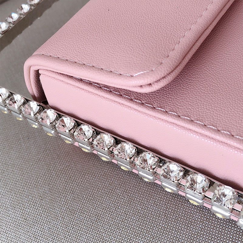 Women’s Rhinestones Square Evening Bags Pink image 4