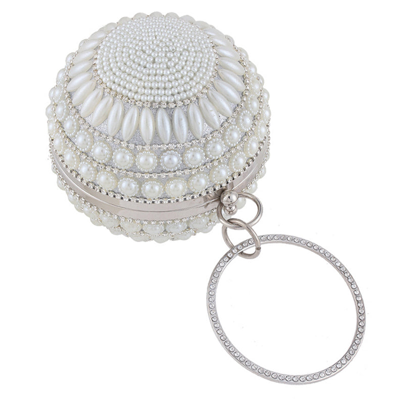 Women’s Round Beaded Evening Clutch Bag image 8
