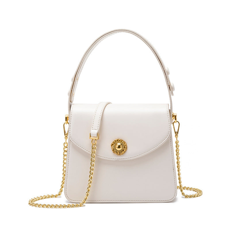 Women’s Vegan Leather Shoulder Bag with Crossbody Chains image 9