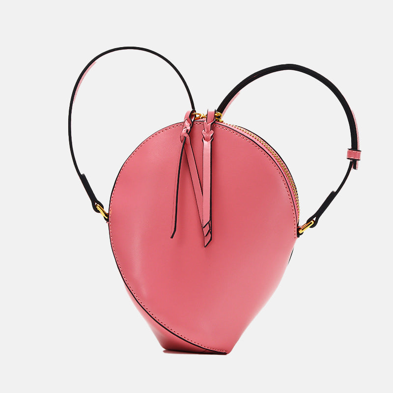 Women’s Irregular Ellipse Mini Shoulder Bags in Vegan Leather image 2