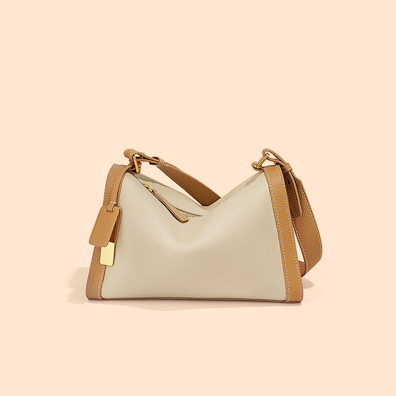 Women’s Genuine Leather Minimal Shoulder Baguette Bags image 3