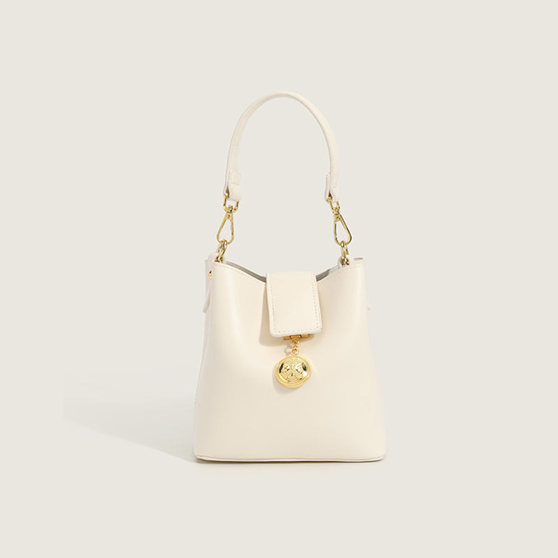 Women’s Vegan Leather Bucket Bags with Shoulder Strap image 9