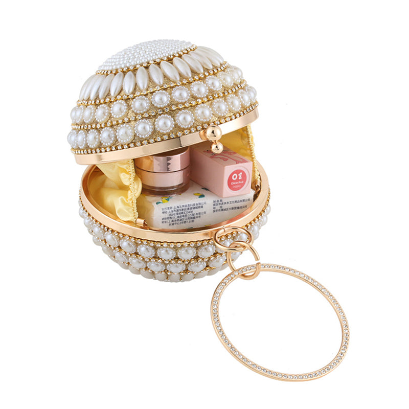 Women’s Round Beaded Evening Clutch Bag image 4