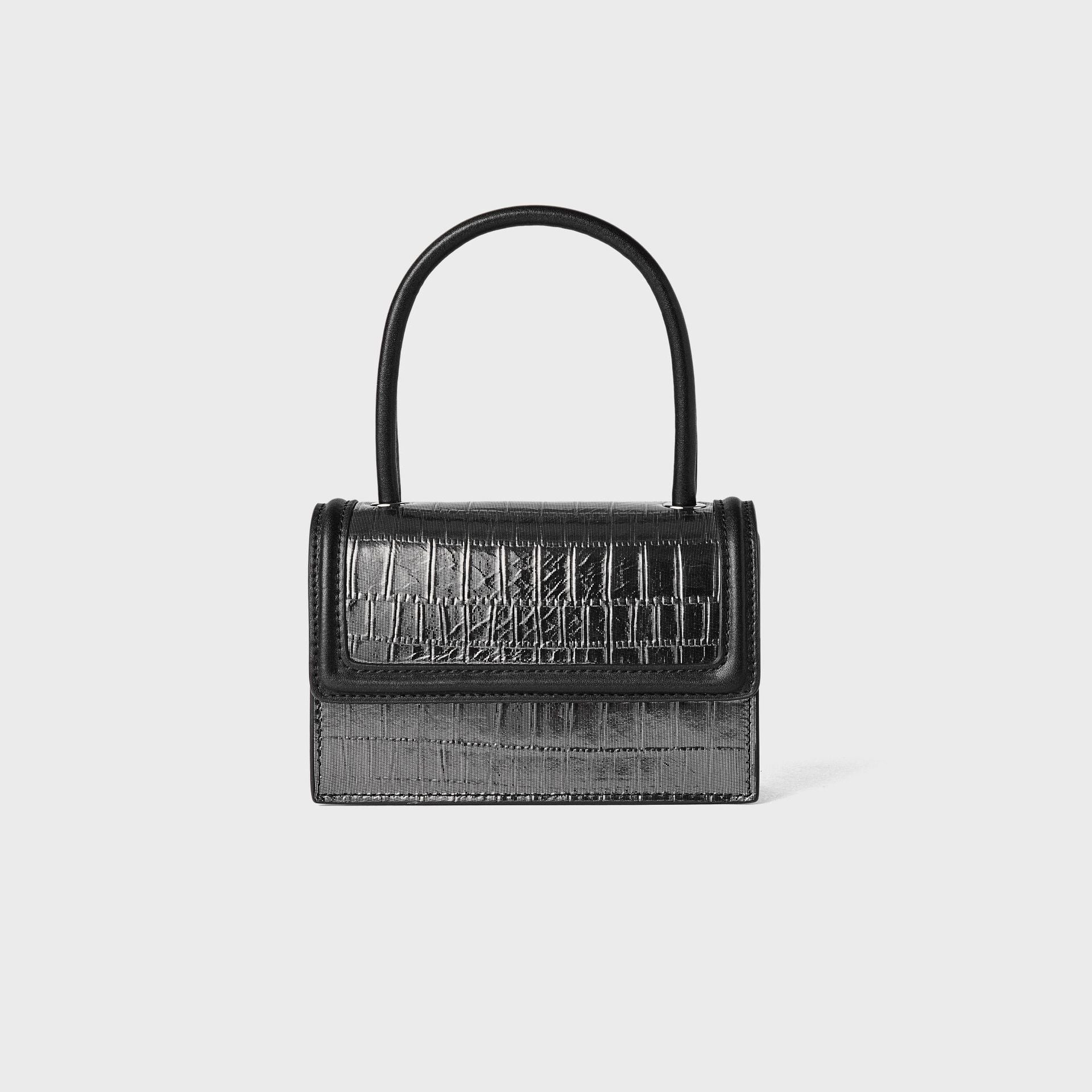 Women’s Leather Mini Top Handle Bags Croc Embossed image 4