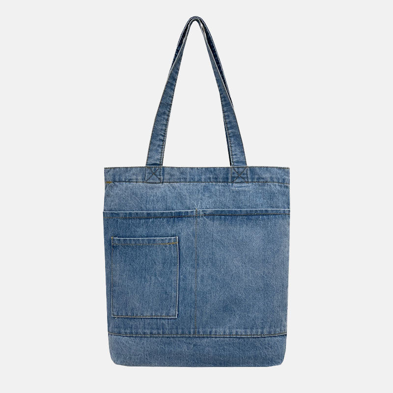 Women’s Jeans Soft Denim Tote Bags image