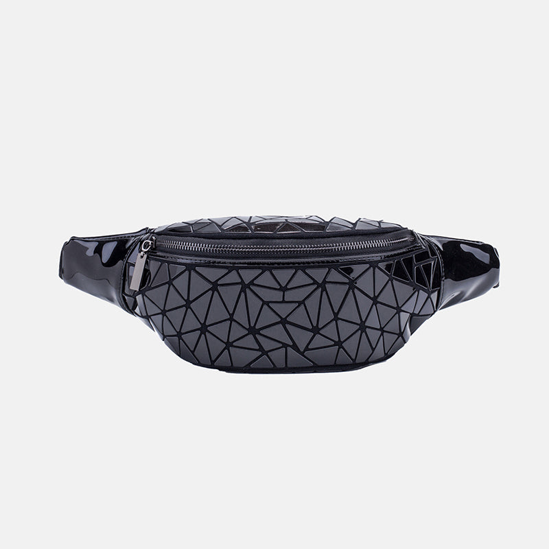 Women’s Metallic Geometric Zipper Fanny Packs image