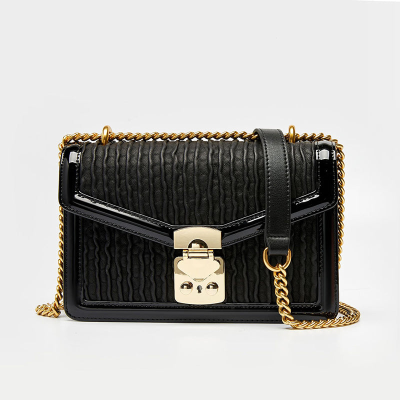 Women’s Genuine Leather Quilted Flap Crossbody Bags image 8