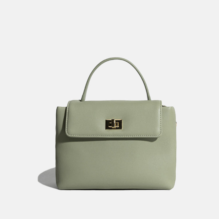 Women’s Small Minimal Genuine Leather Flap Satchel Handbags image 6