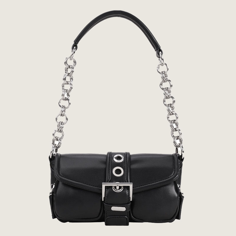 Women’s Chains Buckle Vegan Baguette Bags image