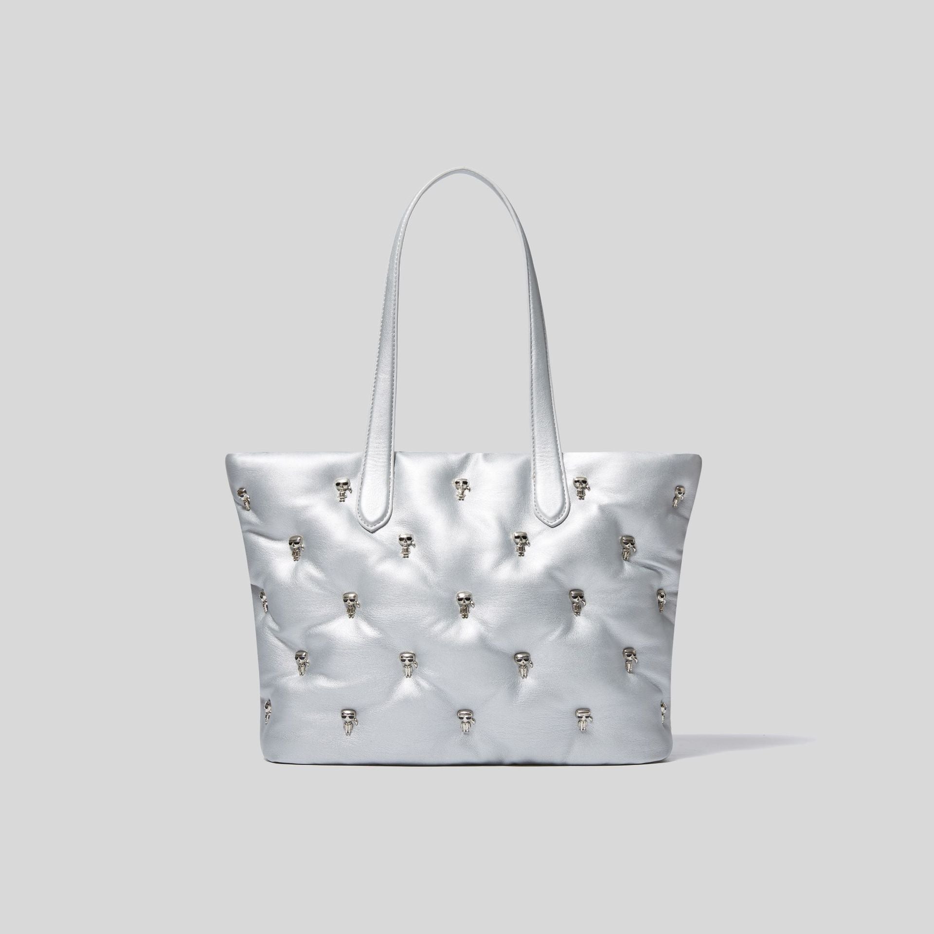 Women’s Pirate Skull Vegan Puffer Tote Bags image 3