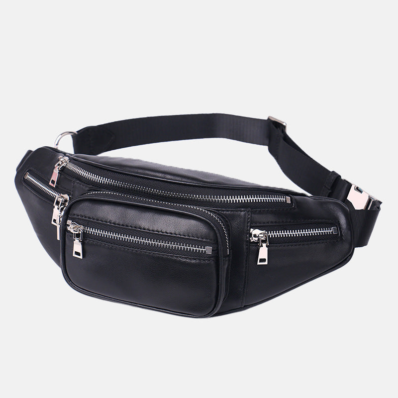 Women’s Genuine Leather Zippers Waist Bags Fanny Packs image 2