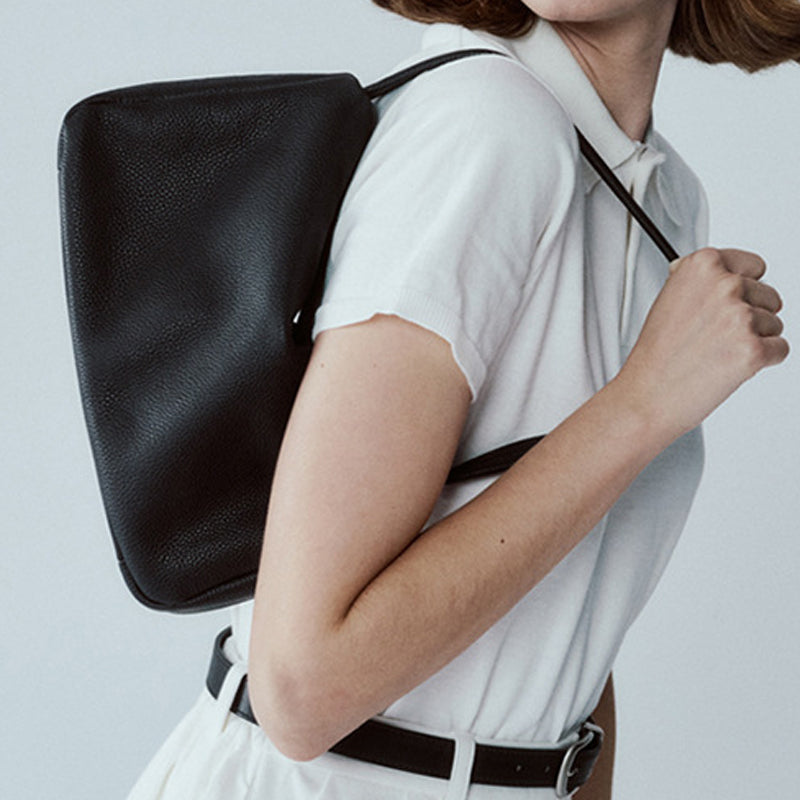 Women’s Lychee Grain Genuine Leather Simple Baguette Bags image 4