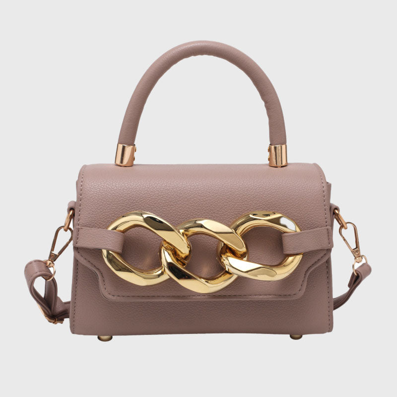 Women’s Large Chains Vegan Handbags with Crossbody Strap image 7