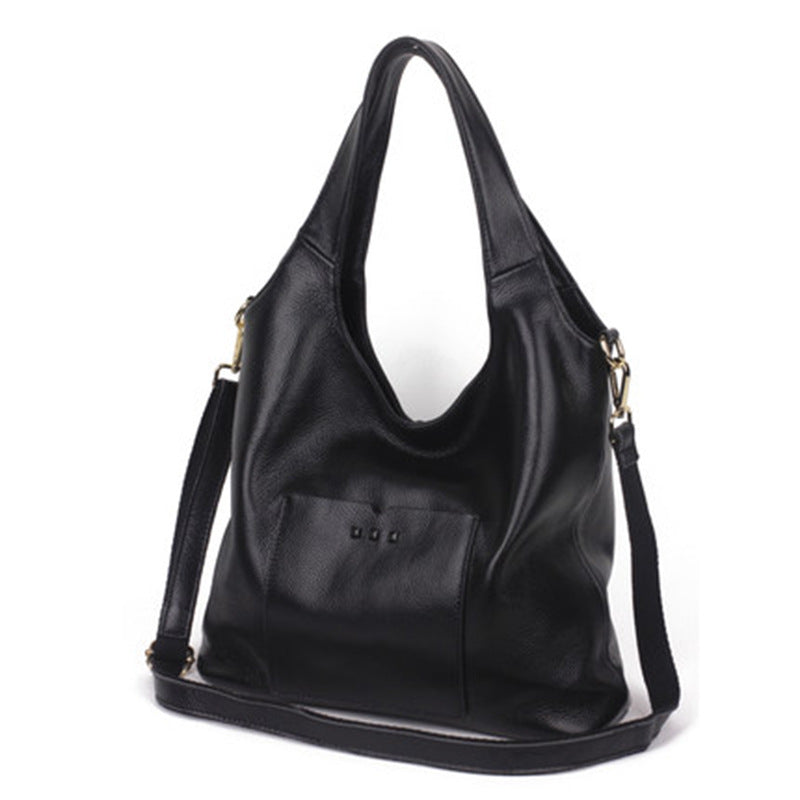 Women’s Soft Genuine Leather Studs Hobo Bags image 2